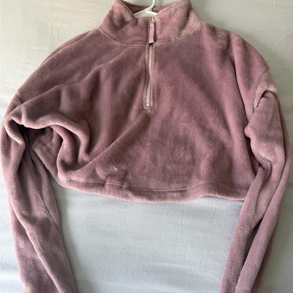 Urban Outfitters Soft Pink Fleece Pullover
